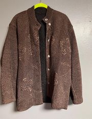 Seersucker XL  Reversible Black To Brown Jacket