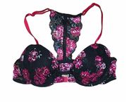 Candie’s Lace Floral Racerback Bra