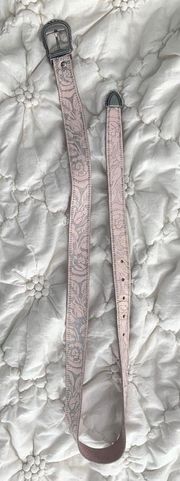 Vintage Pink And Silver Belt