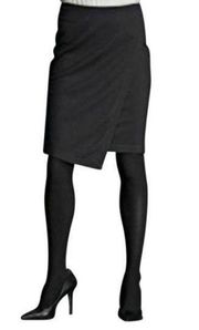 CAbi Faux Wrap Pencil Skirt Style 998 Dark Grey Size 8