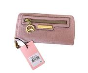 Juicy couture dusty pink embossed faux leather wallet