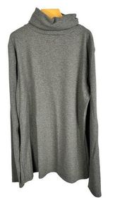 Halogen Womens Ribbed Turtleneck Pullover Sweater Gray size Medium