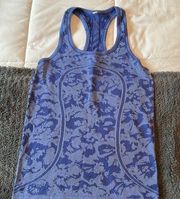 Swiftly Tech Racerback tank size 4 purple pattern