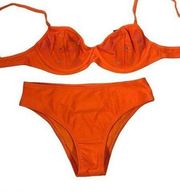 Recco Brazilian bright orange bikini
