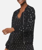 Michael Kors Black Studded Bomber Jacket