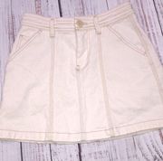 We the Free ivory color jean skirt size 25