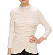 W5 Concepts Natural Ruched Front Top