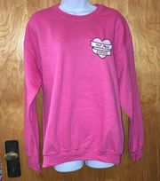 Staykation Hot Mess Express Club Dark Pink Crewneck Sweater - Size Medium