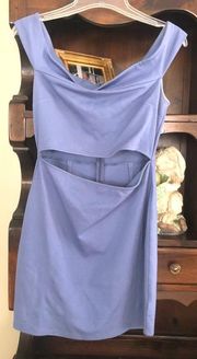 Blue Cut Out Semi Dress 