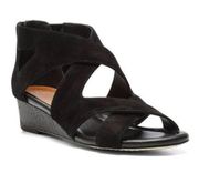 Donald Pliner Sandals Womens Size 6.5 Black Vela Suede Open Toe Shoes