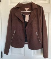 New  faux suede blazer