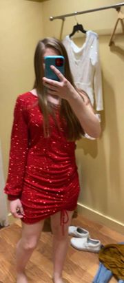 Windsor Red Sparkly Semi Formal Dress