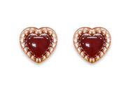 Small Tiny Love Heart Stud Earrings for Women