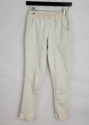 Vici Womens Pants Size Small Cream Ankle Zip Pull On Elastic Waist Jogger