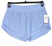 Apana X-Large Fast and Flow Running Shorts Elastic Waist Drawstring Layered Blue