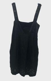 YUMI Kim black silk dress embellished beads