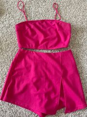 SheIn Hot Pink Two Piece Set