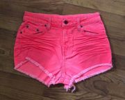 Neon Pink Carmar Denim Shorts 