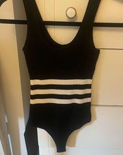 Kendall + Kylie NWT  Black & White Striped Bodysuit! Size XS