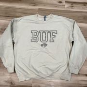 Buffalo Bills Cream Crewneck Sweater Women’s Large