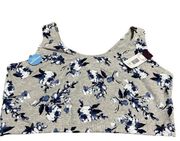 Fruit of the Loom Women's Size 44 Lounge Sports Bray Gray Blue Floral New