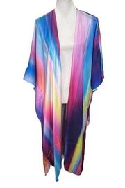 La Blanca Sunset Shores Open Front Kimono Cover Up Multicolor Women’s One Size