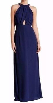 Dee Elly Maxi halter dress Navy