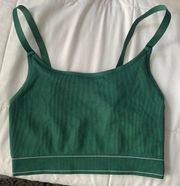 Aerie green ribbed sports bra xl