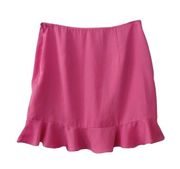 Lovers + Friends Bubblegum Pink Ruffle Braxton Mini Skirt Sz M