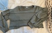 Gray Bandit Cropped Sweater