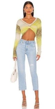 For Love And Lemons Celeste Twist Crop Sweater NWT