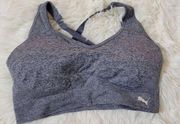 Puma Size L Gray Sports Bra