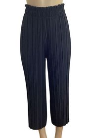 New Mix Pleated Elastic Waist Crop Pants Preowned