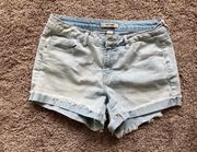 Light Wash Low Rise Jean Shorts