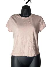 cute and cropped baby pink short sleeve t shirt