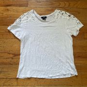 Paige White Linen Top Size Medium