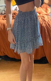 Blue Flowy Skirt