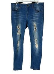 VIP Jeans Junior Women's Distressed Skinny Denim Jeans Size 11/12