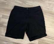 Karen Scott Black Cargo Shorts With Multiple Pockets- Size 16
