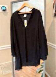 Westbound Beach XL NWT High Low Cover Up Black