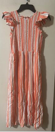 striped maxi dress