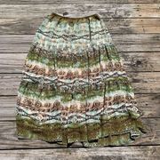 Vintage Y2K Jessica Howard Bohemian Fairy Midi Skirt
