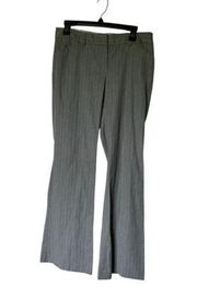 Theory Gray Pinstripe Wide Leg Professional Pants Bootcut Boot Cut Size 8