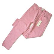 NWT AO.LA Alice + Olivia Amazing High Rise Girlfriend in Perfectly Pink Jeans 31