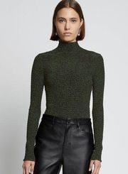 NWT Proenza Schouler Smocked Dot Top in Green Size 4