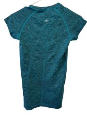 Lululemon Swiftly Tech Short Sleeve Crew Tee Size 4 Heathered Kayak Blue