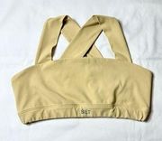 Cross Back Sports Bra - Beige/Cream - S