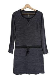 Balance Collection Knit Drawstring Dress Womens Size‎ S Long Sleeve Gray