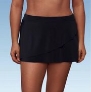 Women's UPF 50 Shaping Swim Skirt - Aqua Green Black L