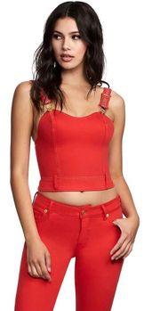 x Manchester United Buckle Strap Crop Top